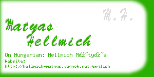 matyas hellmich business card